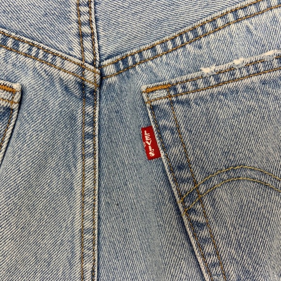 Levi's 501 Premium Women High Rise Denim Cut Off Shorts Sz 28 Rainbow Button Fly - Picture 5 of 10